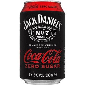 Lata Jack Daniel´s &Coke Sin Azucar.