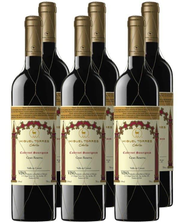 Pack x6 Unds. Vino Miguel Torres Gran Reserva Cabernet Sauvignon